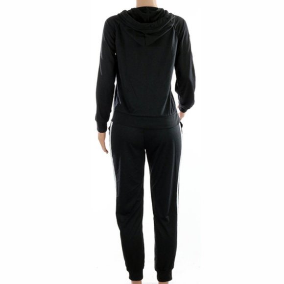 ATHLEISURE Side Stripes Tracksuit Jogger 2-Piece Athletic Wear Set - Picture 3 of 3